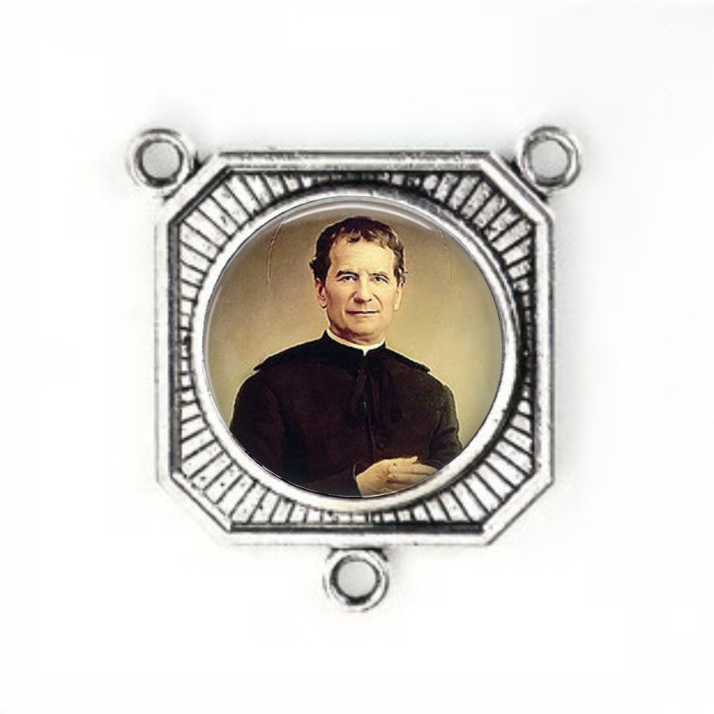 Rosary Center, Saint John Bosco, Grand Rosaire Silver Finish, Parts,