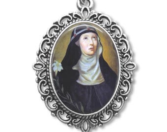 Saint Catherine of Sweden Medal – Catholic Religious Gift – Patron of Purity & Protection