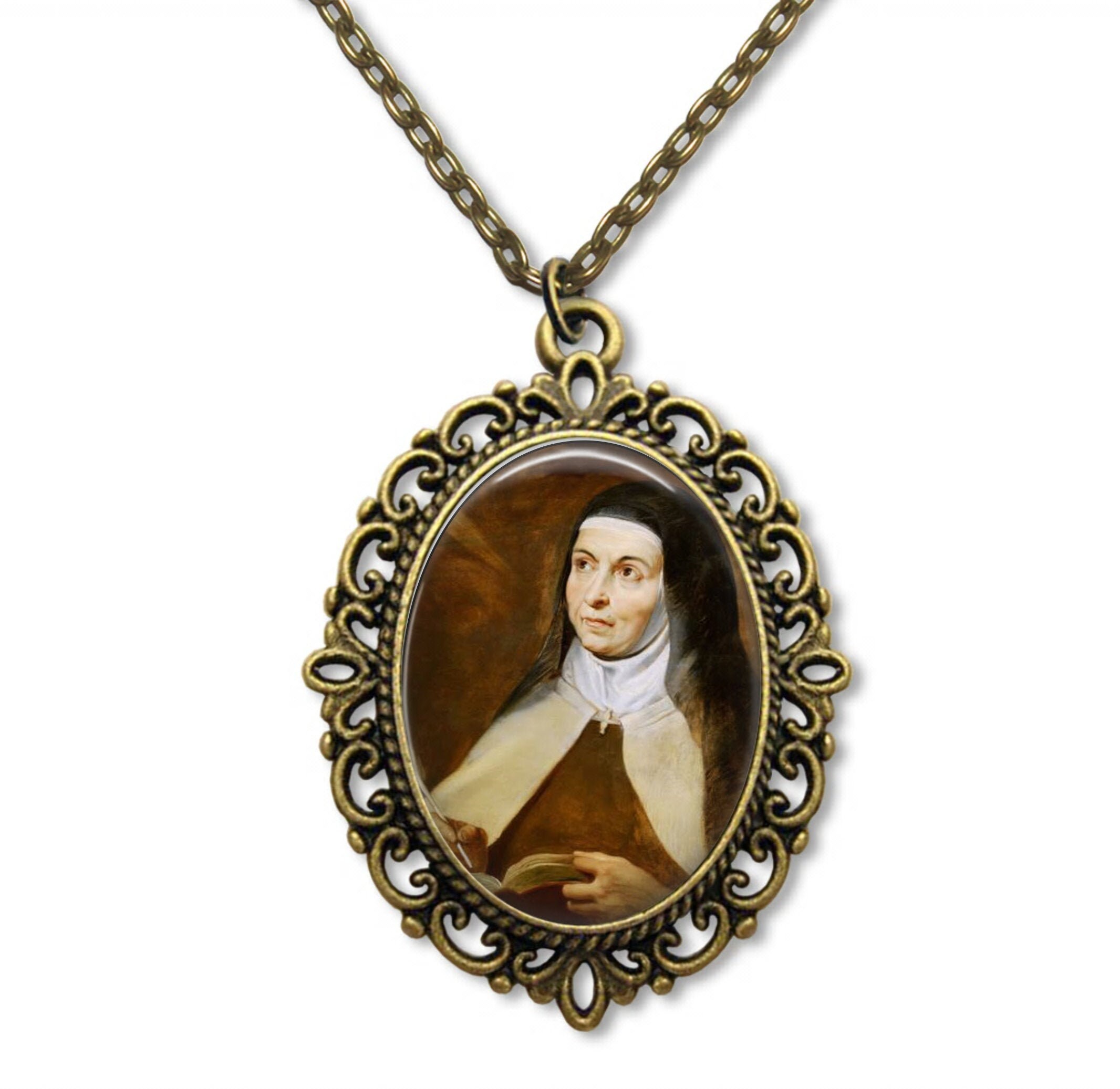 Sainte Thérèse, Teresa de Avila, Médaille Religieuse, Patronne Saint, Sainte, Catholique, Cadeaux Ca