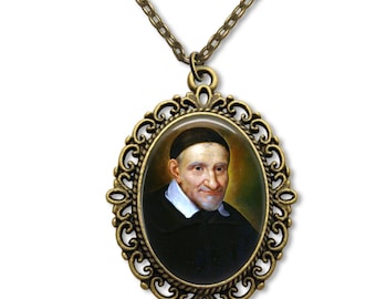 Saint Vincent de Paul Religious Medal, Catholic Gift, Catholic Medal, Christian Medal, Christian Gift, Catholic Jewelry, Religious Jewelry,