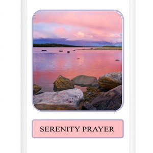 Oración de la serenidad, regalo religioso, tarjeta de oración, oración católica, oración religiosa, regalos católicos, regalo de oración de la serenidad, arte de oración de la serenidad