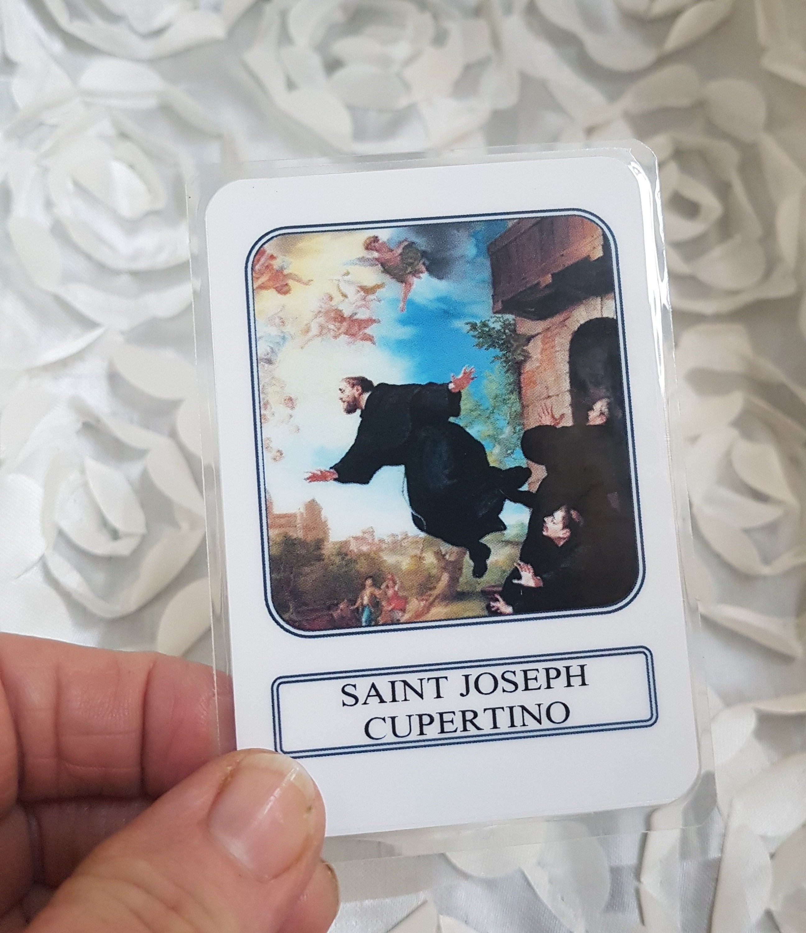 Carte de Prière, Prière d'examens, Joseph Cupertino, Inspiration, Saint, Chrétien, Catholique, Cadea