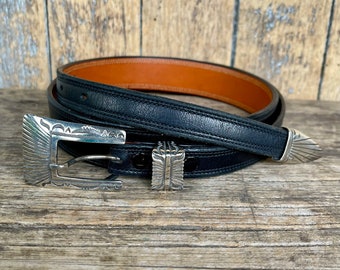 Vintage Navajo Sterling Silver Concho Belt, Authentic Native  display picture 2