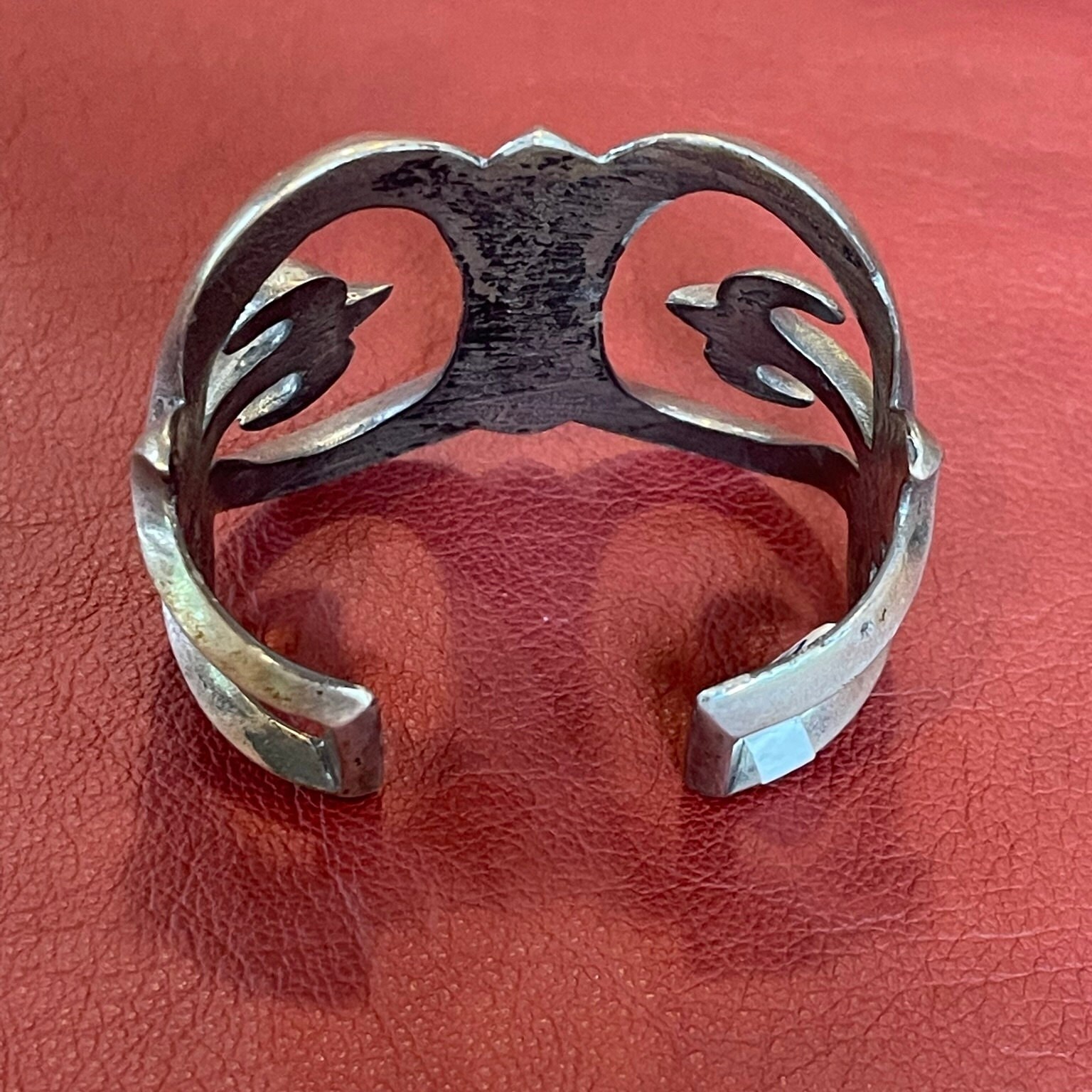 Antique Native American Sandcast Bracelet, Navajo Sandcast