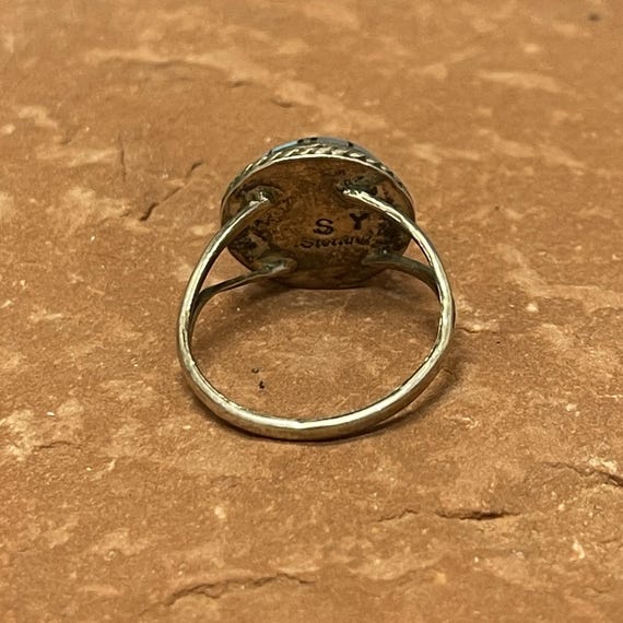 Authentic Zuni Sunface Ring with Multi-stone Inla… - image 5