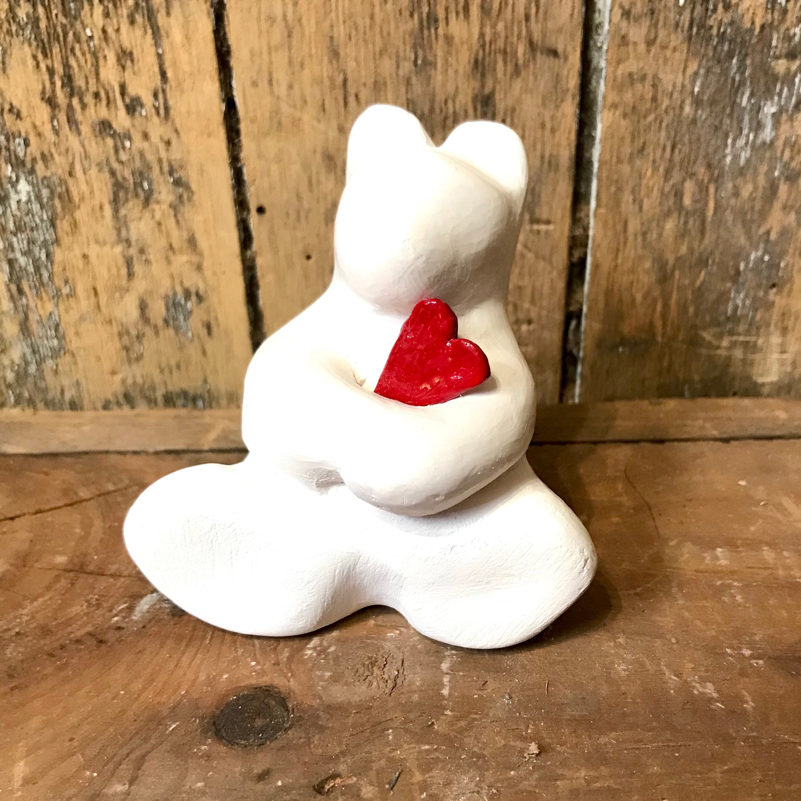 Andrew Rodriguez, Laguna Pueblo Clay Bear with Heart   1/124