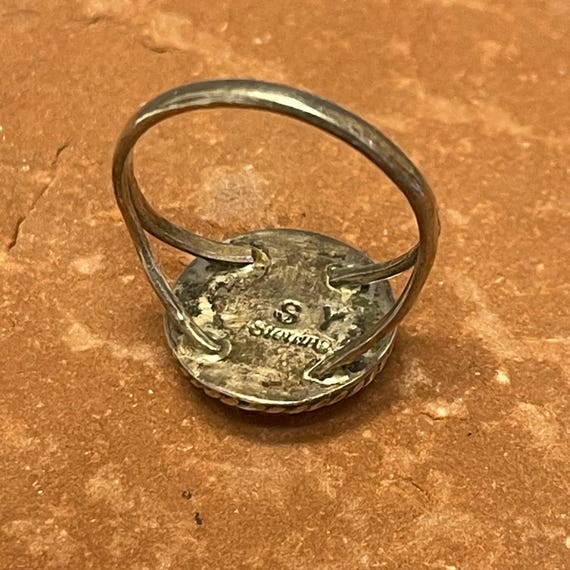 Authentic Zuni Sunface Ring with Multi-stone Inla… - image 6