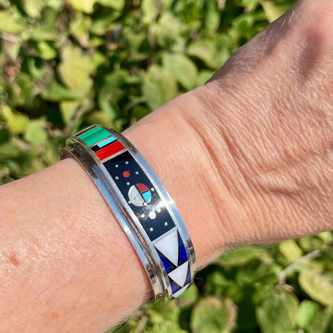 Harold Smith, Navajo Multi-stone Inlay Bracelet With Celestial