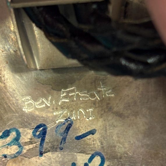 Beverly Etsate Zuni Inlay Apache Dancer Bolo Tie … - image 7