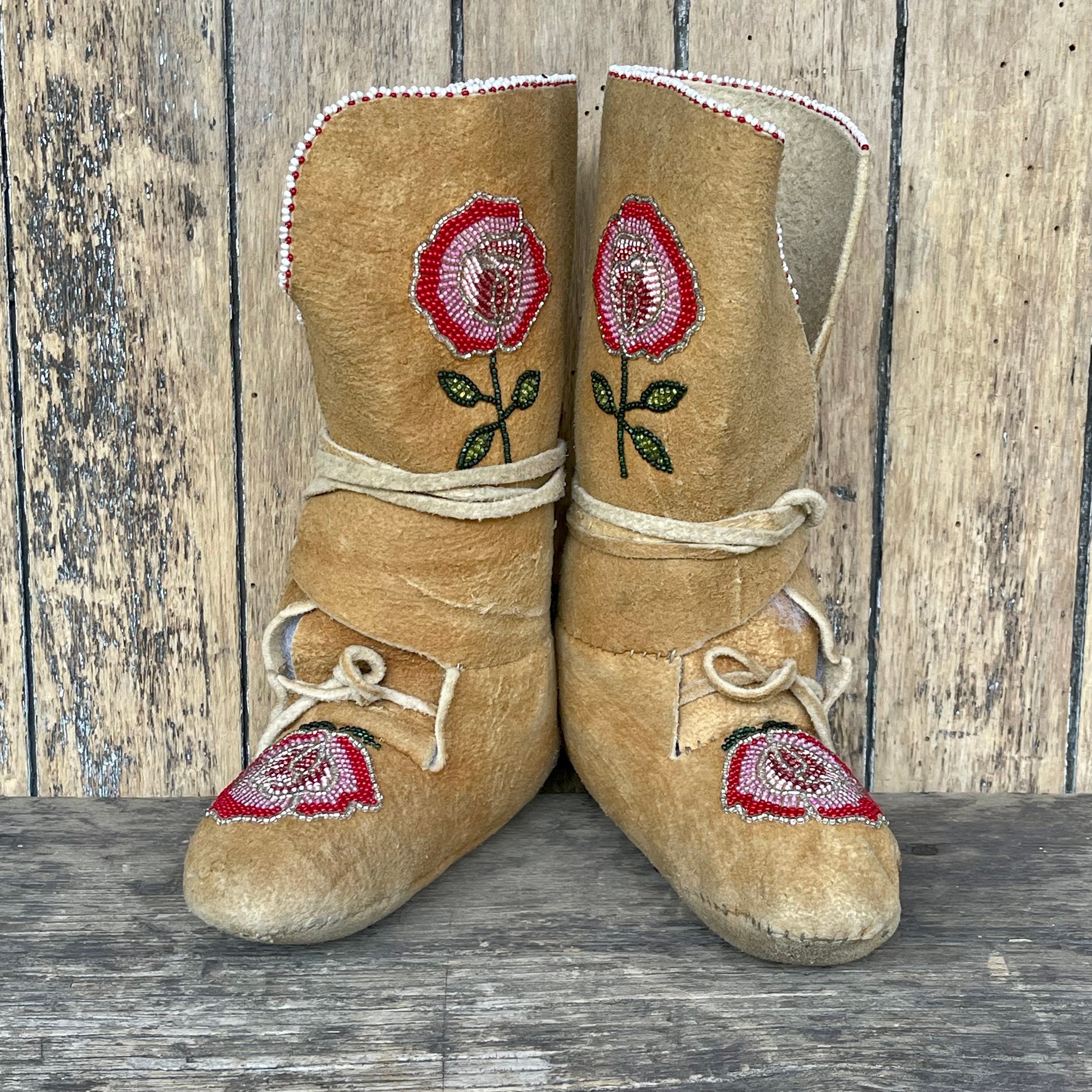 Native american beaded boots outlet