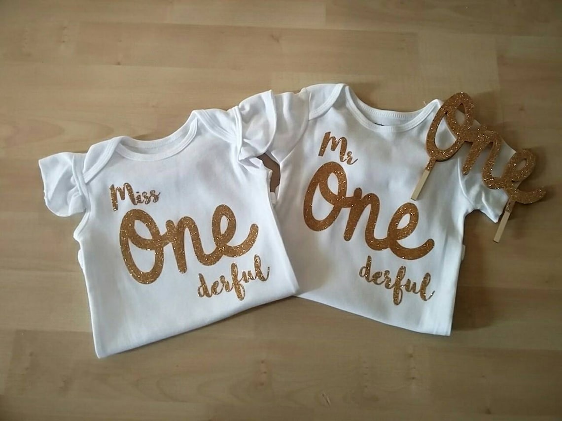 First Birthday Bodysuit, Gold Glitter Bodysuit for Girls First Birthday
