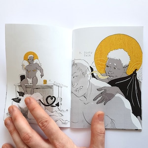 K inktober Infernal Relations - Angel Demon Gay Trans Masc Illustrations Comic