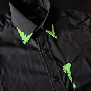 Chemise boutonnée à broderies résistantes aux UV Acid Drip Slime