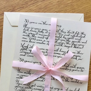 Handwritten calligraphy letter, custom written letter, handwritten love letter, custom calligraphy, handwritten proposal letter