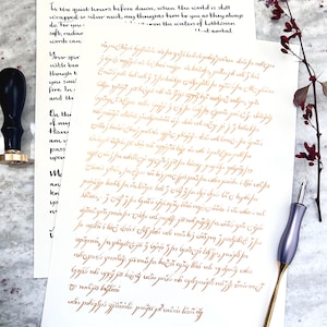 Handgeschreven elfenkalligrafie: Lord of the Rings-kunst