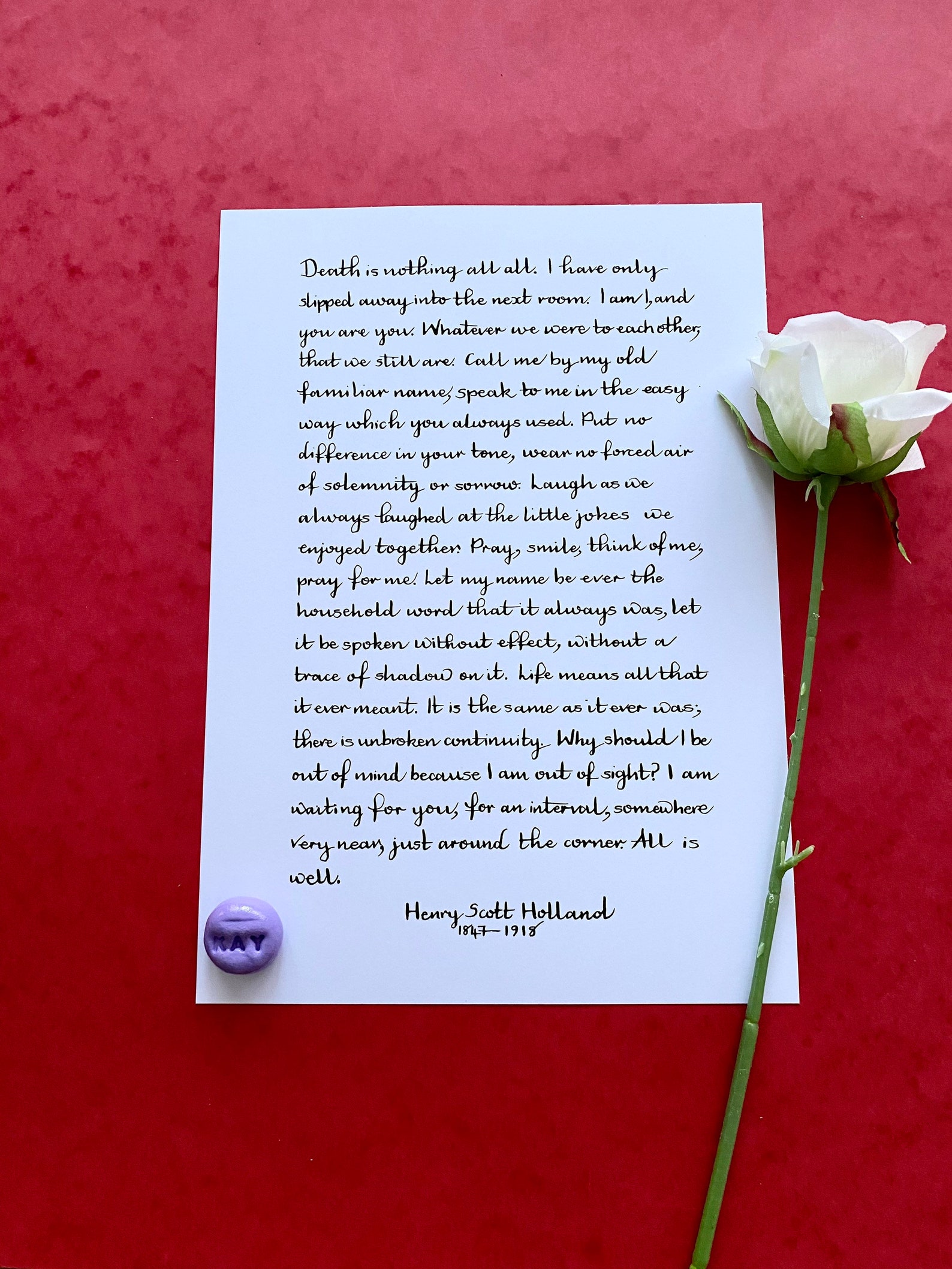 Funeral Poem I Am Next Door Feel No Guilt in Laughter Etsy