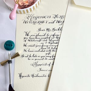 Lettre manuscrite, Lettre de calligraphie, Écriture soignée, Poème manuscrit, Cadeau personnalisé, Cadeau fait main