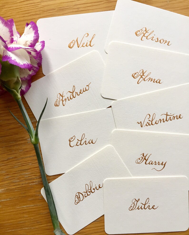 X25 Blank Place Cards Wedding Name Cards Name Setting Etsy