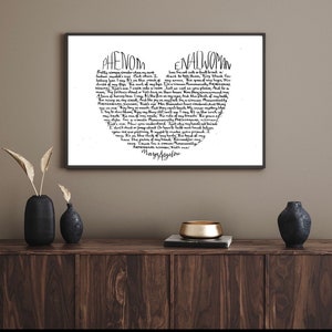 Arte del corazón, poema del corazón, carta del corazón, poema del día de San Valentín, regalo de San Valentín, regalo romántico para ella, regalo de te amo
