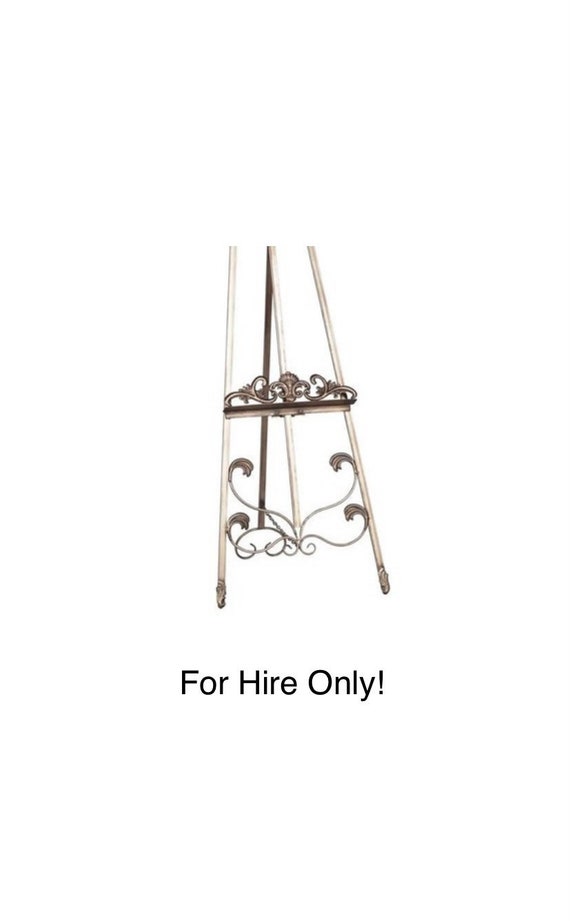 Gold French easel hire- great for weddings and parties
