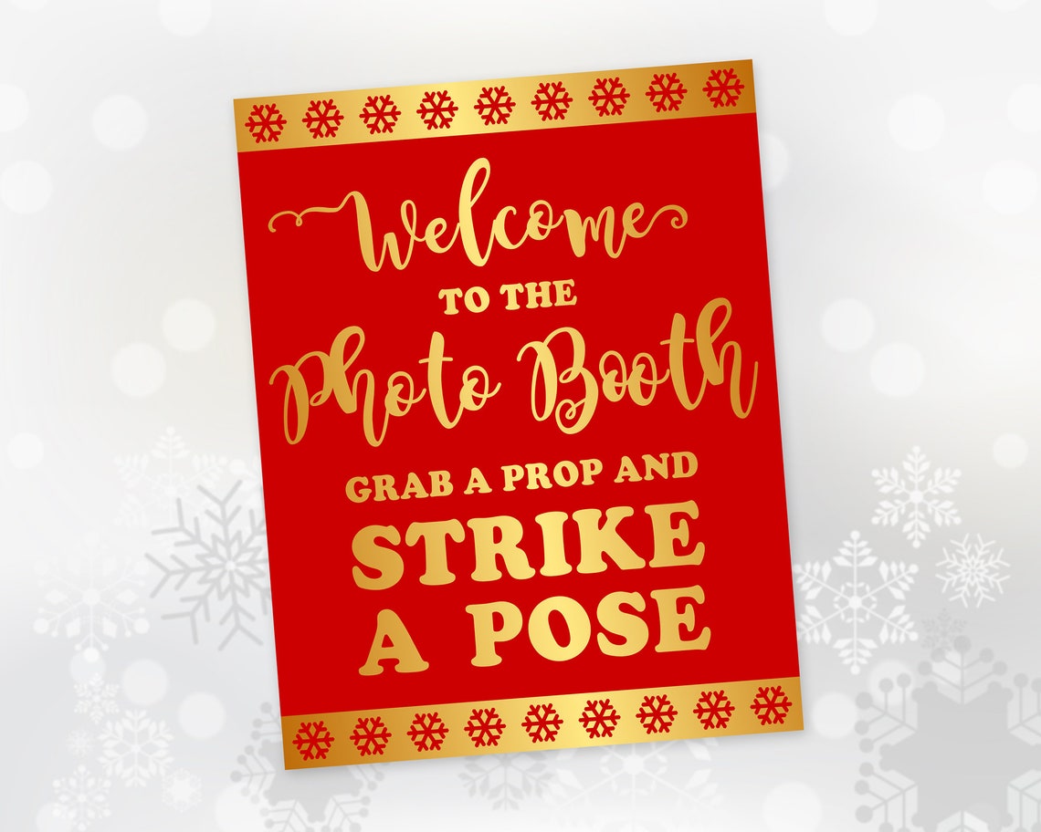 Christmas Photo Booth Props Merry Christmas Happy Holidays Etsy