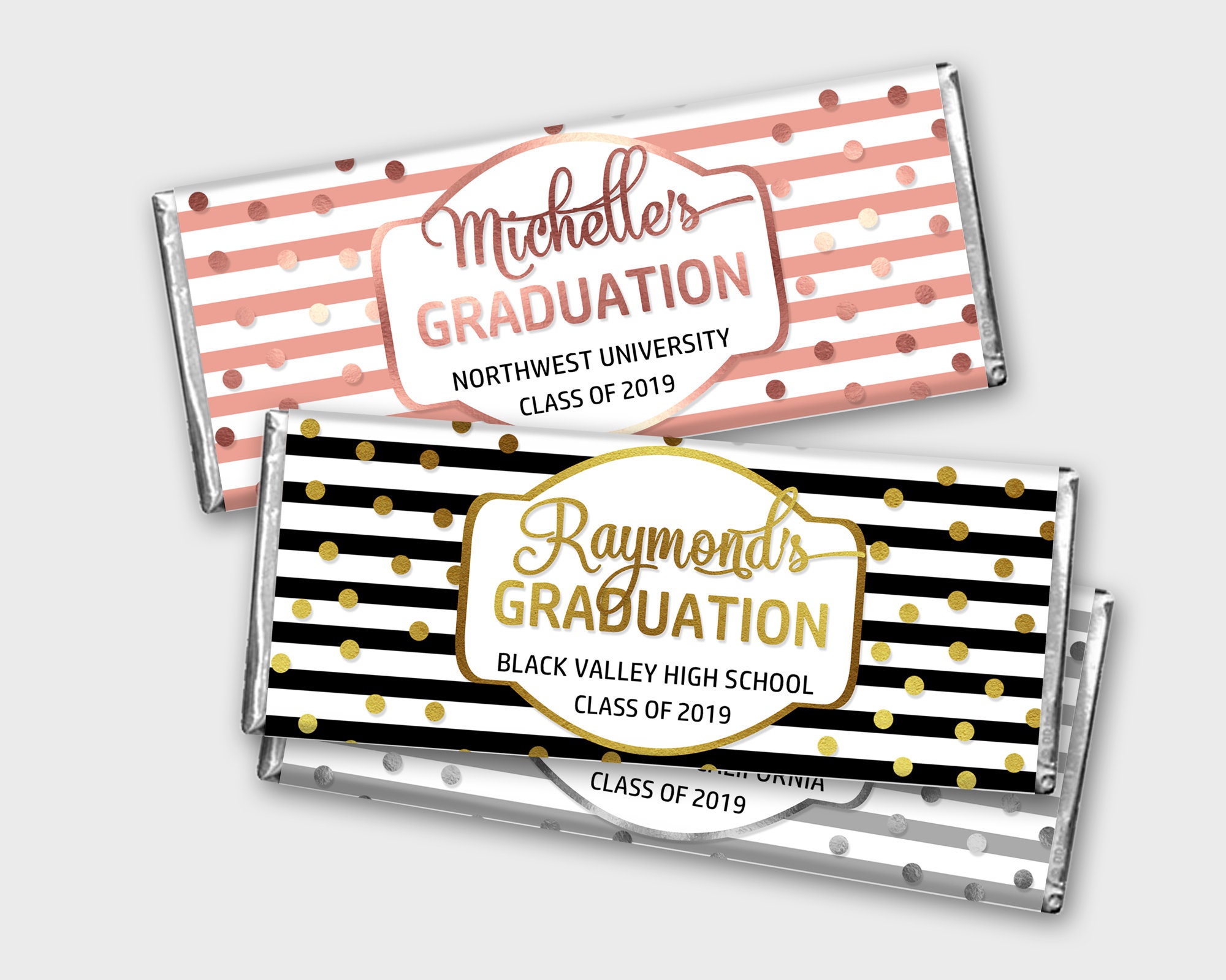 Printable Graduation Candy Bar Wrappers / Customized Chocolate | Etsy