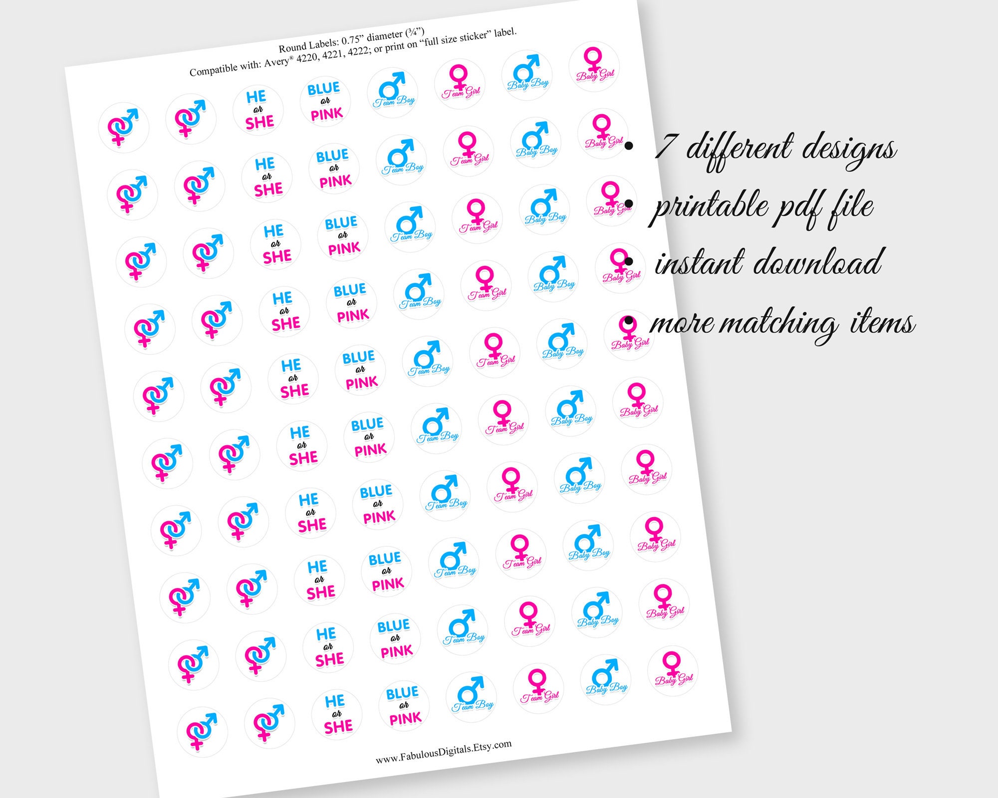Gender Reveal Hershey Kisses Labels - Baby Boy or Baby Girl, Male ...