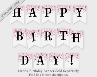 Striscione colorata con scritta in inglese Happy Birthday