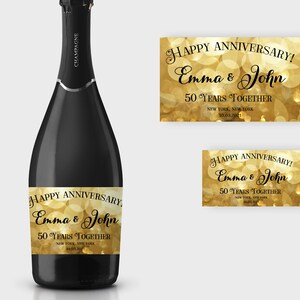 Etiquettes De Champagne Joyeux Anniversaire Etiquette Etsy France