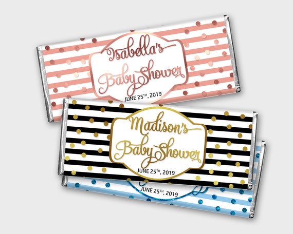 Printable Baby Shower Candy Bar Wrappers / Customized | Etsy
