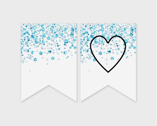 Unique Party Striscione 80° Compleanno Glitz – Blu E Argento Con Numeri 80 (2,74 M)