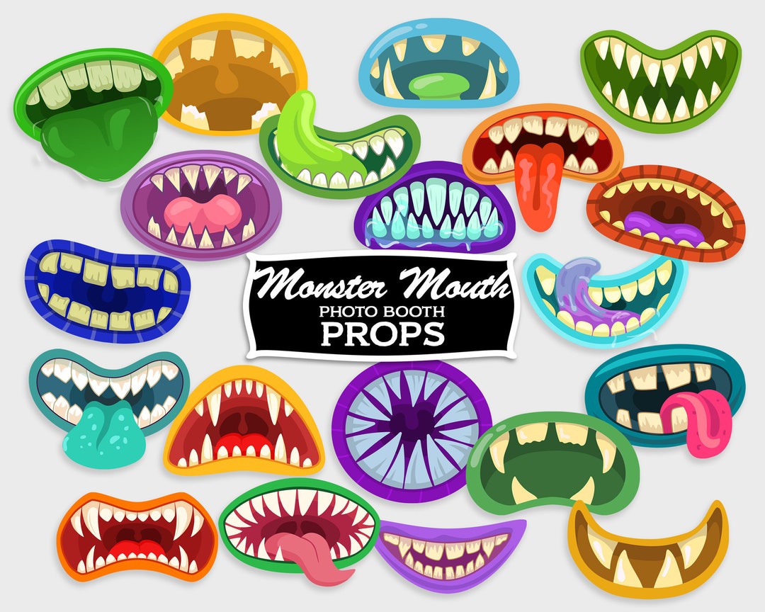 Halloween Monster Mouths Photo Booth Props Halloween Monster Party Halloween Monster Mouths Photo Booth Props Halloween Monster Party
