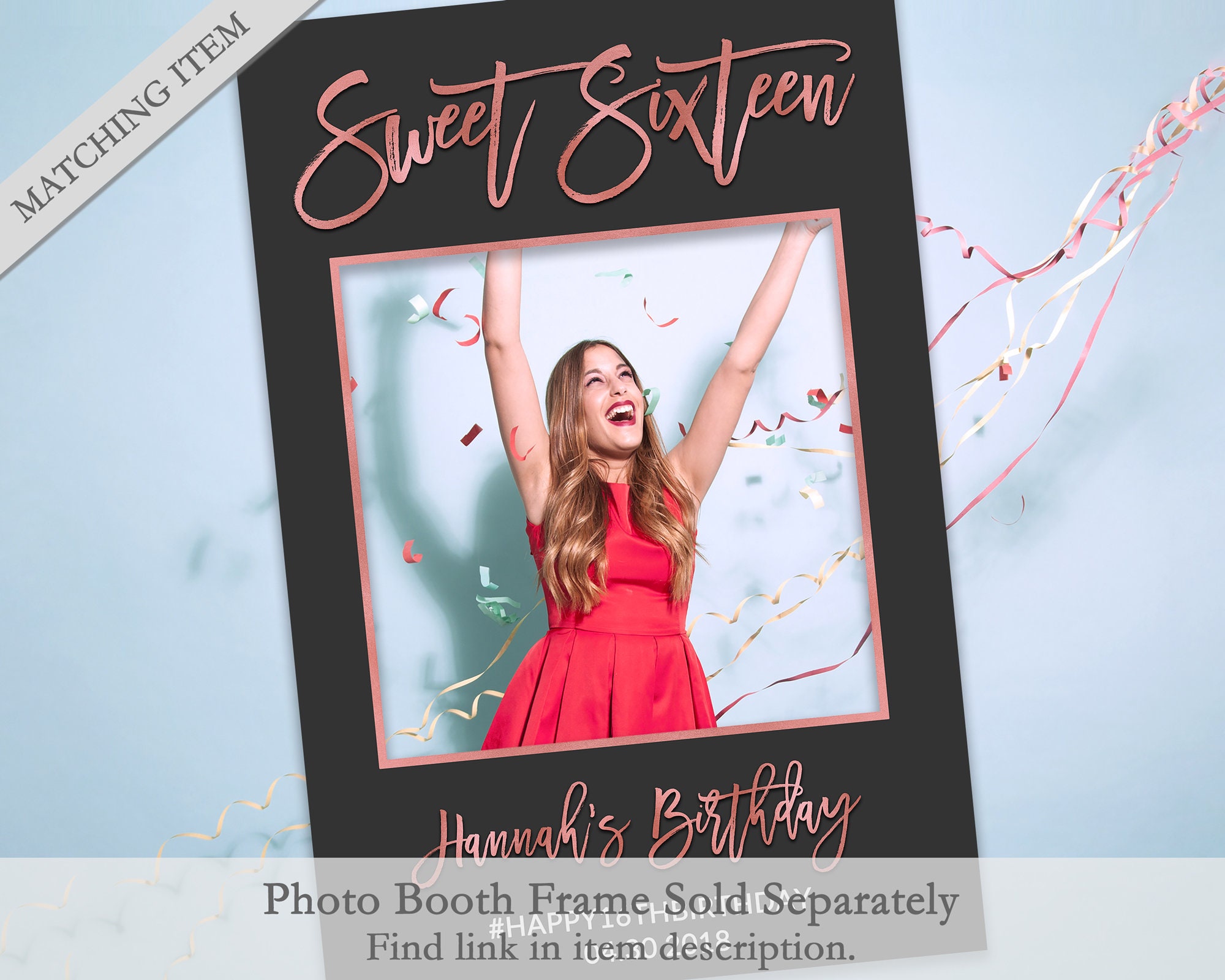 16th Birthday Photo Booth Props / Sweet Sixteen Party Props / | Etsy