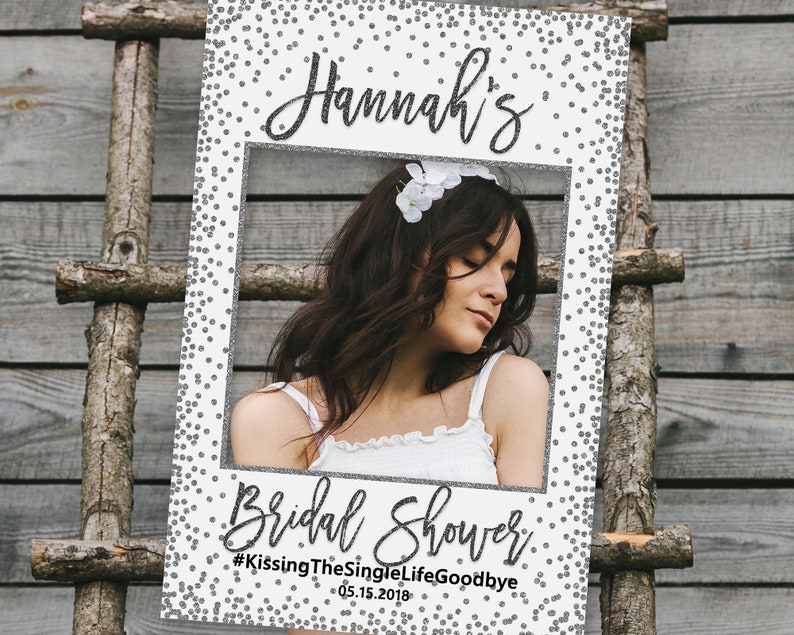 Bridal Shower Photo Booth Frame / Printable Photo Booth Prop / Etsy