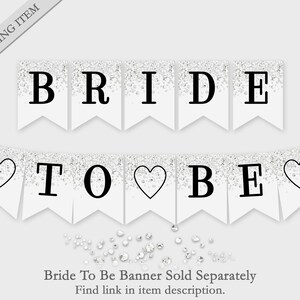 Bride to Be Printable Banner - Gold Confetti Glitter - Bridal Shower ...