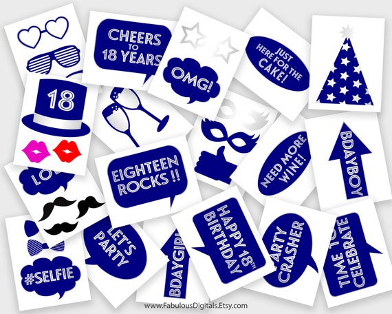 Set Di 20 Accessori Divertenti Per Cabina Fotografica – Tema Marinaio/Navy, Per Feste - 2