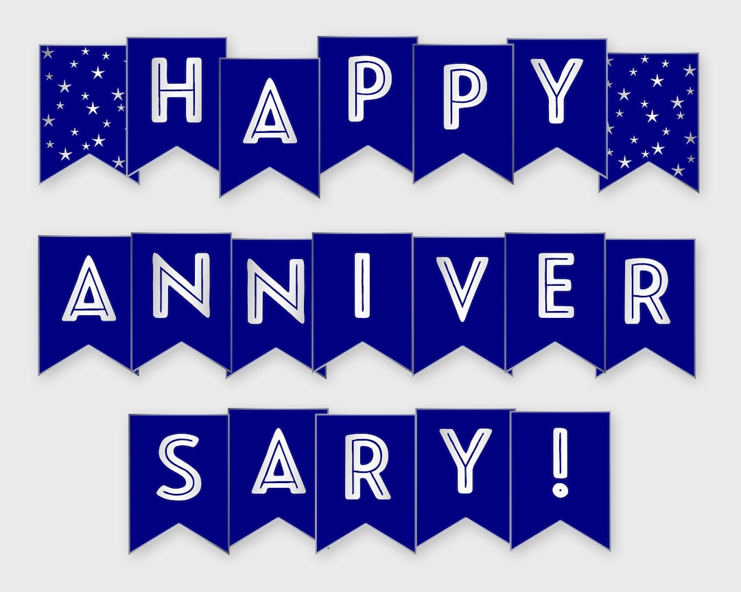happy-anniversary-printable-banner-navy-silver-anniversary-party-printable-pdf-diy-print-instant-download-gwr-etsy