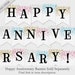 Happy Anniversary Printable Banner Gold Confetti Glitters Printable PDF ...