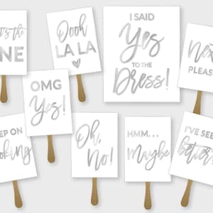 I Said Yes to the Dress, Wedding Dress Shopping Paddle Signs White ...