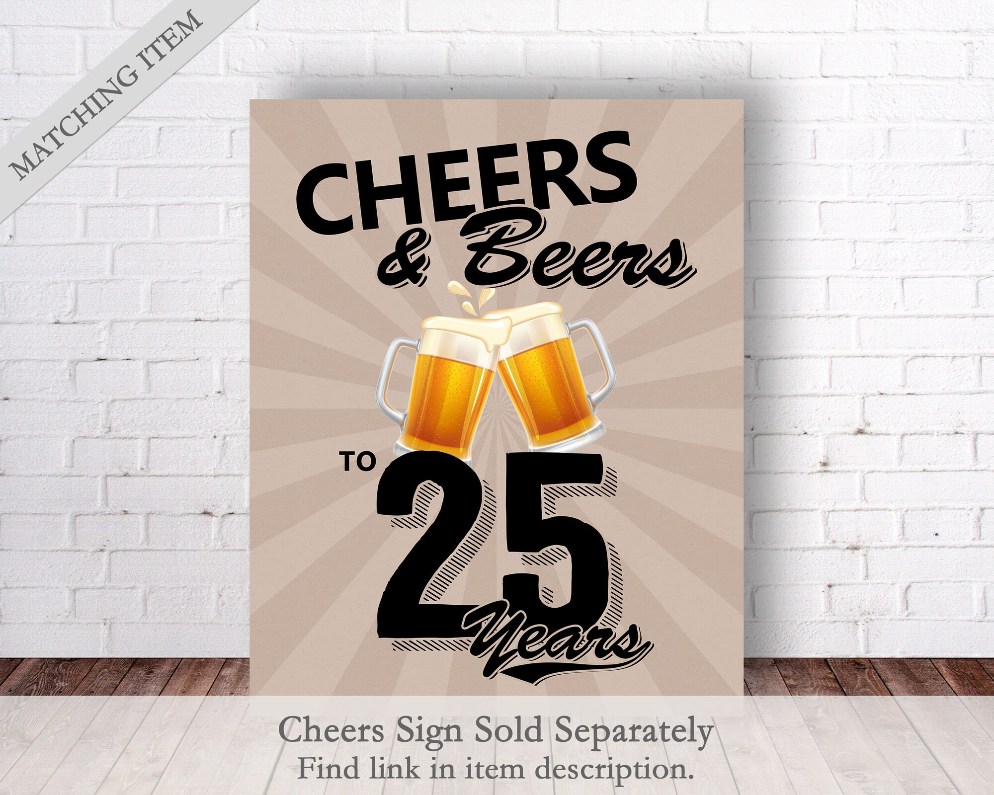 Buy AERZETIX Cheers to 25 Years Black Happy 25th Birthday Banner Twenty  Five Years Old Bday Anniversary Party Decoration Sign for Women Men Online  at desertcartINDIA