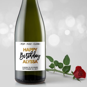 Sale Trente Etiquettes De Bouteille De Champagne Anniversaire Etsy
