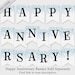 Happy Anniversary Printable Banner Pink Confetti Glitters Printable PDF ...