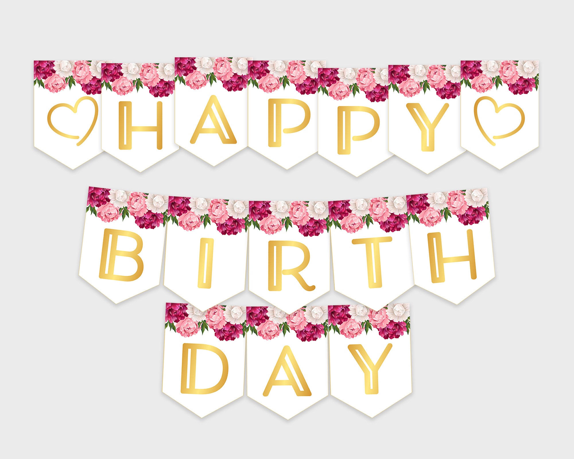 Feliz cumpleaños banner imprimible decoración de fiesta de | Etsy España