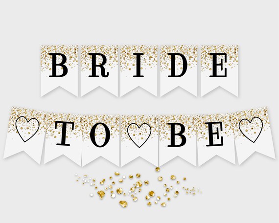 printable bride to be banner