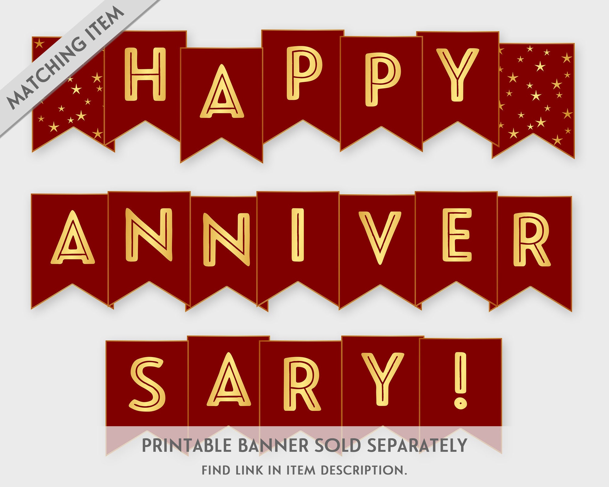 Happy Anniversary Printable Banner, Black & Gold - Anniversary Party - Printable PDF, DIY Print, Instant Download - #GWR - Etsy happy-anniversary-printable-banner-black-gold-anniversary-party-printable-pdf-diy-print-instant-download-gwr-etsy