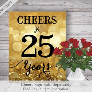 Happy Anniversary Printable Banner - Sparkle Gold Bokeh Glitter ...