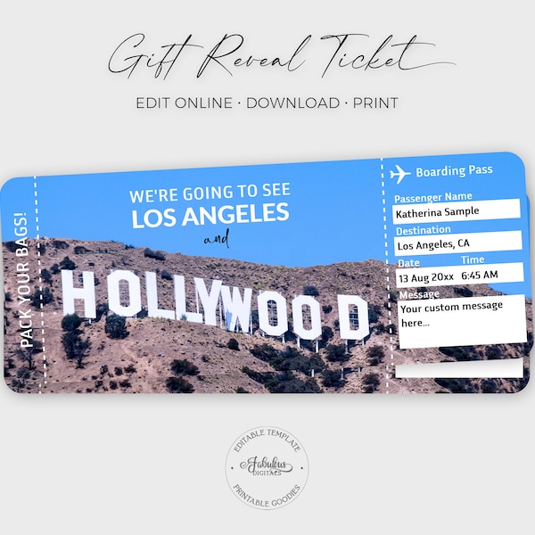 Airplane Ticket Etsy