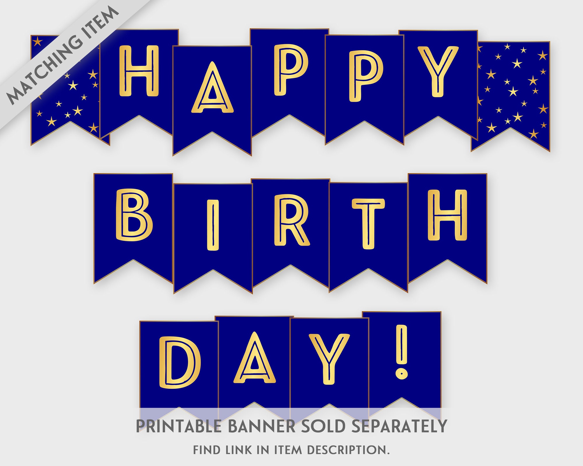 Happy Birthday Printable Banner, Black & Gold - Birthday Party - Printable PDF, DIY Print, Instant Download - #GWR - Etsy happy-birthday-printable-banner-black-gold-birthday-party-printable-pdf-diy-print-instant-download-gwr-etsy