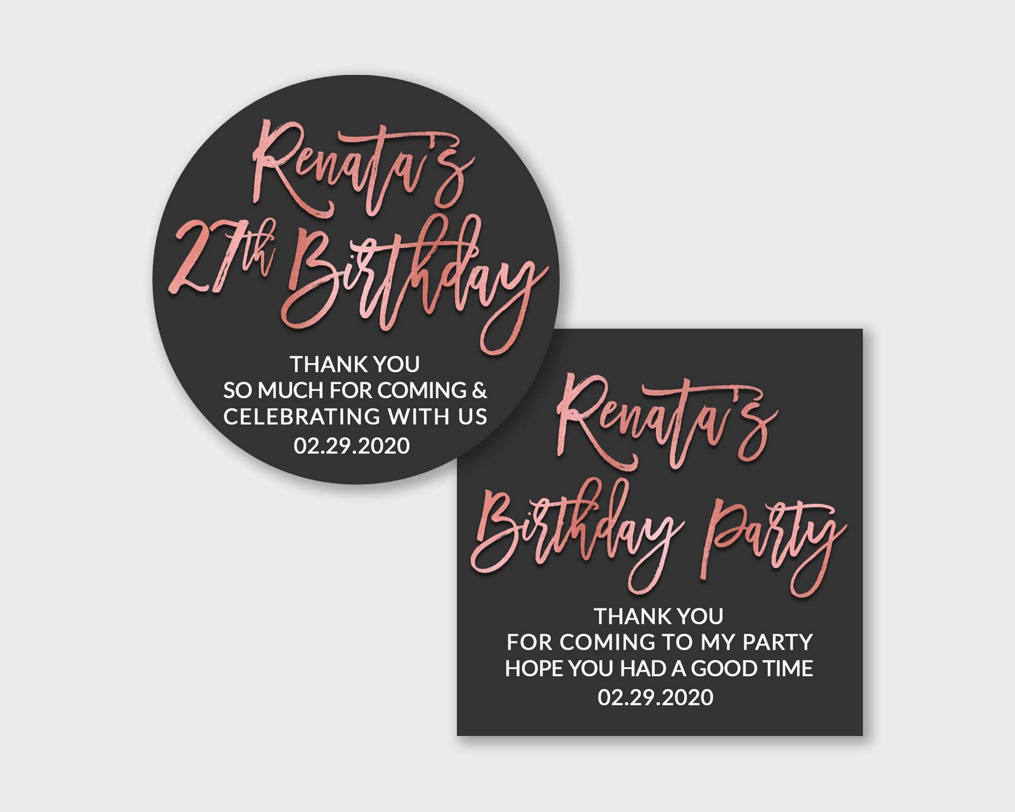 Birthday Party Stickers Birthday Party Labels Birthday Party Etsy