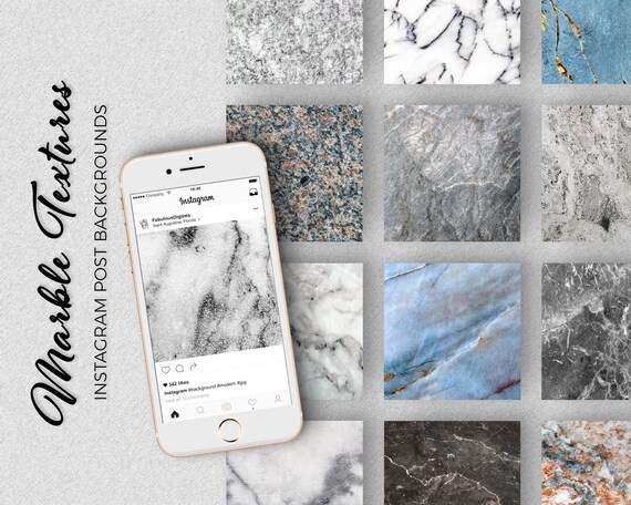 Marble Texture Instagram Post Backgrounds Instagram Template | Etsy
